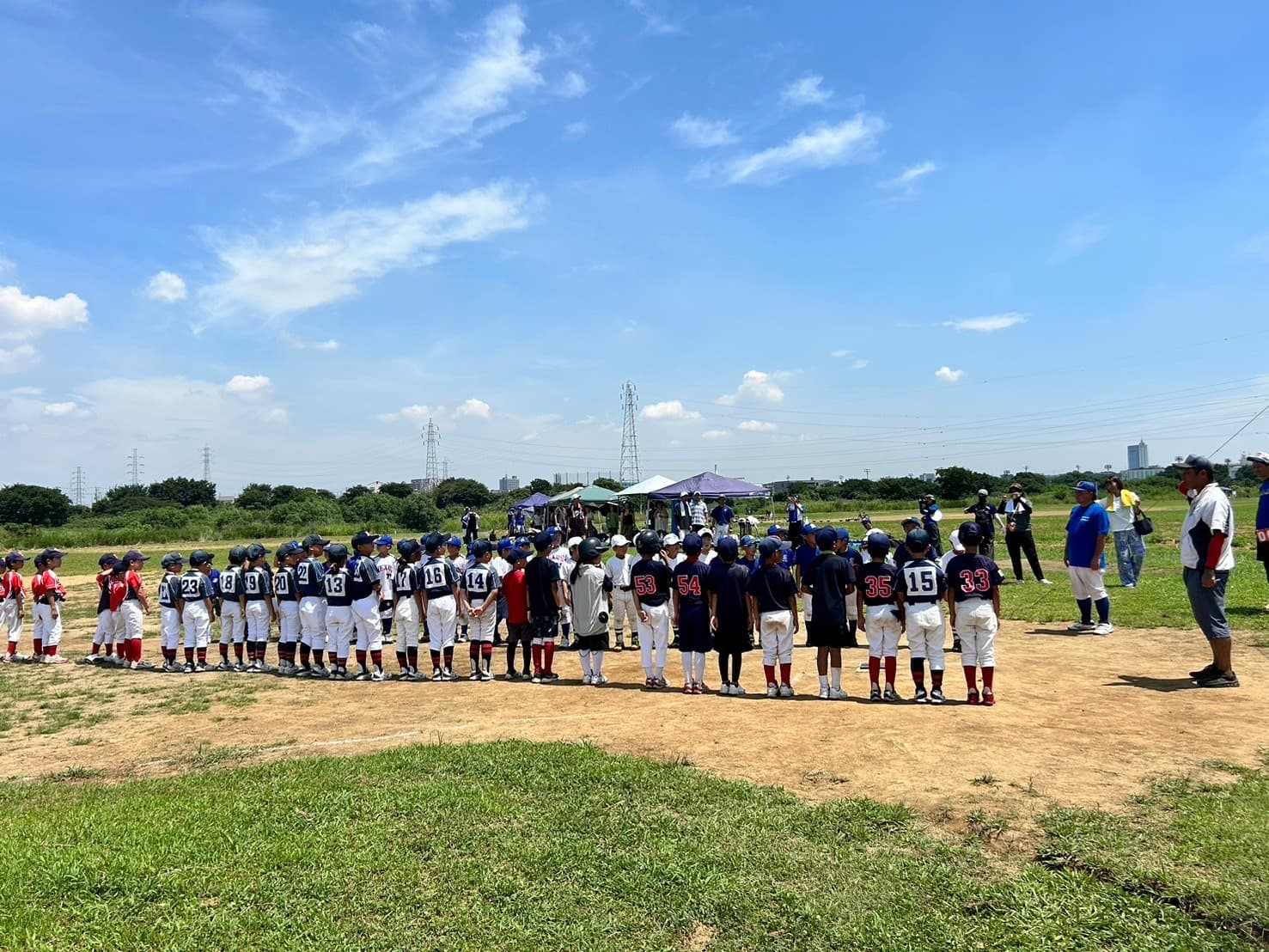 Tボール大会 整列の様子